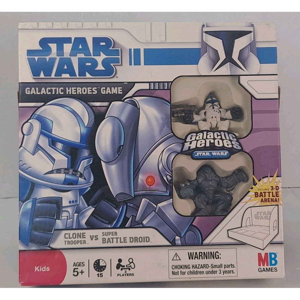 Star Wars Galactic Heroes Game - Clone Trooper vs Super Battle Droid Boardgame
